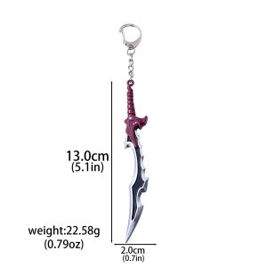 Solo Leveling Cos Keychain Knight Killer Tooth Baruca Metal Model Pendant Keyring Men Women Jewelry Accessories