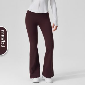 กางเกงโยคะเอวสูงทรงหลวมสำหรับผู้หญิง กางเกงโยคะทรงหลวมสำหรับออกกำลังกาย Pilates กางเกงขายาวทรงหลวมสำหรับผู้หญิง