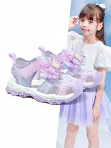 Barbie | Girls Summer Princess Sandals Closed Toe Sporty Beach Shoes