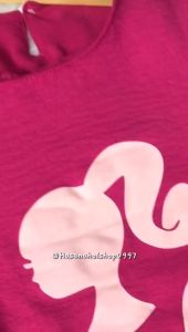 One set Crop Top Barbie anak perempuan bahan crinkle usia 1-12 tahun