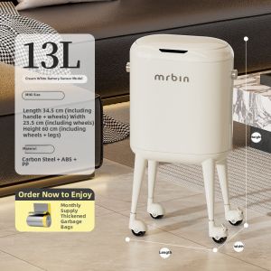 MR.Bin | Automatic Induction Stainless Steel Trash Can Portable