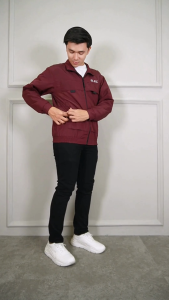 Ghajleng Jaket parasut Pria Model Drawstring Rubber Size M L XL