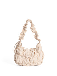 Dotlyn Cloud Folded Commuter Womens Shoulder Bag Korean Style Underarm Bag Fresh Bowed Nylon Soft Bag Zipper Closure