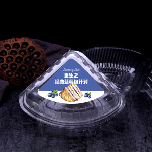 Blueberry Bun Packaging Box Coconut Raisin Bread Slicing Plastic Transparent Baking Box Cake Pastry Dessert Kitchen Tool