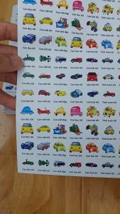 Sticker khen chữ SIÊU XE  40k 5 tờ A4 x 129 Stick/tờ - Mã A436