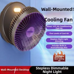 Wall-mounted No-drilling Cooling Fan Foldable Strong Wind