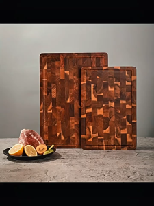 Solid Wood Cutting Board Walnut Cutting Boards for Kitchen End Grain Wooden Chopping Board with Juice Groove