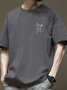 JIANMUJI | Pure Cotton Short Sleeve T-Shirt for Men