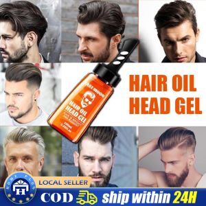 【Local Delivery】 Men Hair Gel Wax 2 In 1 Oil Head Hair Care with Comb Back Hair Wax Styling Fluffy Comb Long-lasting Hair Pomade Men-Wax-with-Comb