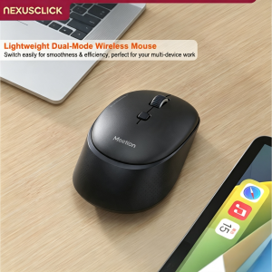 NexusClick Dual Mode Wireless Silent Mouse 3 Million Clicks Durable Type-C Rechargeable 3200 DPI Adjustable Mice for Computer OS