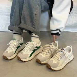 ali9 Spring and Summer Mesh Cortez Womens Sports Leisure ins Korean Style All-Matching 2024 Thick Sole Height Increasing Daddy Running Shoes Tide