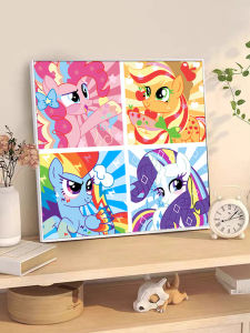 My Little Pony Cartoon Childrens Digital Acrylic Painting DIY Handmade Coloring Filling Modern Simple Style Home Decor Artwork
