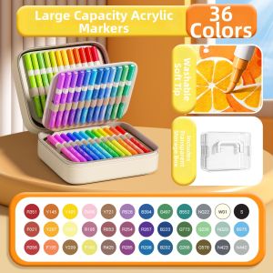 MINGZHUO | Childrens Fine Art Direct-Fluid Soft-Tip Stackable Markers
