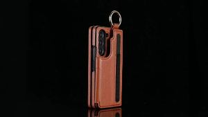 szhaiyu | Leather Wallet Case For Samsung Galaxy Z Fold 8 7 6 5 4 Ultra S Pen Holder Meatal Ring Flip Kickstand Shockproof Protective