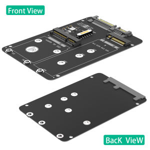 2 In 1 M.2 NGFF MSATA to SATA3 SSD Adapter 2.5 Inch Hard Drive Enclosure Converter for Laptop Desktop High Speed Data Transfer