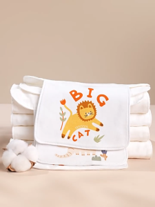 TEN-M JOURNEY Baby sweat-absorbing towel pure cotton baby sweat-absorbing towel boys and girls back pad towel