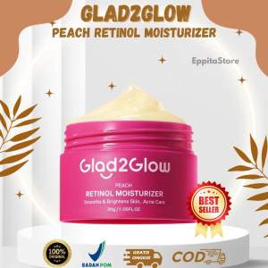 GLAD2GLOW PEACH RETINOL MOISTURIZER skin barrier Retinoid Memudarkan Garis Halus Memudarkan Kerutan Menghaluskan  merawat jerawat dan kemerahan