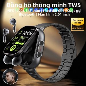 Đồng Hồ Thông Minh Mới 2026 Tích Hợp Tai Nghe Bluetooth TWS 2 Trong 1 Âm Thanh HIFI GPS Đo Nhịp Tim Dành Cho Nam & Nữ - Có Chức Năng Gọi Bluetooth Theo Dõi Sức Khỏe