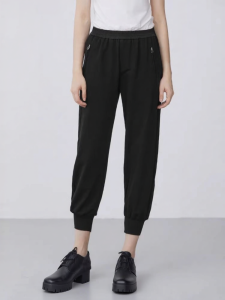 S·DEER | Quần Jogger Đen Có Túi và Dây Thun Eo