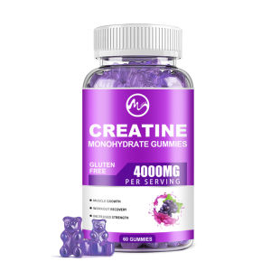 Creatine Monohydrate Gummies Complex 4000Mg for Muscle Gain More Strength & Faster Recovery Grape flavor for Men & Women