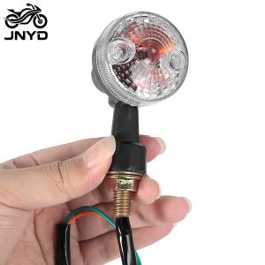 JNYD Universal Motorcycle Turn Signal Light Indicator Lamp For GN125 Cafe Racer Suzuki Yamaha Kawasaki Amber Lights Blinker