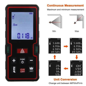 Pengukur Jarak Laser Digital 40M 60M High Precision Laser Tape Measure