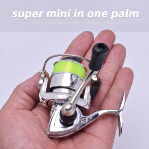 1 pc mini plastic semi metal fishing wheel portable rotating wheel 4:3:1 Lure Reels interchangeable left and right hands