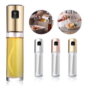 100ml Oil Spray Bottle Kitchen Spray Transparent Vinegar Bottle Dispenser Fuel Injector BBQ Sprayer