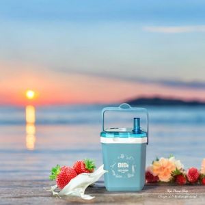 Bình vuông BIBI 1.2L Tý Liên 0656. Thùng đá nhựa mini nắp trong. Kiểu dáng sang trọng bắt mắt.