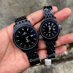 MIRETE ORIGINAL Jam Tangan Couple Analog Premium Tipe 8597 Bahan Stainless Water Resistant Free Box Realpict By Dumai.Store