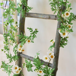 Artificial Sunflower Vine Daisy Jasmine Wall Decor Wedding Decoration Window Display Fake Flower Vine Acrylic Wall Art