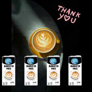 **HALAL** 1L DAIRY RICH Barista Milk 1Litre Extra Creamy for Professional Barista