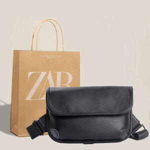 Fashionable Street-Style Mens Single Shoulder Bag Small Square Mobile Phone Crossbody Bag Trendy Chest Bag for Young Casual