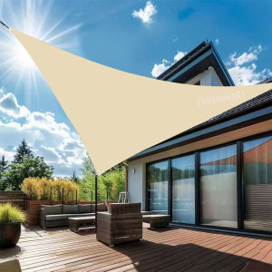 Multi-size Triangle Sun Shade Sail Waterproof Outdoor Garden Patio Party Sunscreen Awing Sun Canopy For Beach Camping Pool