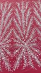 Luxury African Sequins Beaded Lace Fabric 2025 High Quality Groom Nigerian Wedding Bridal Embroidery French Tulle Sewing