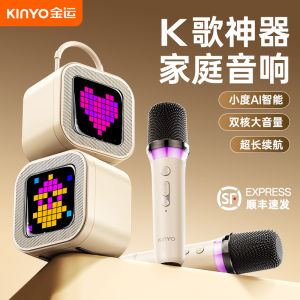Jinyun Microphone Mouthpiece Audio Integrated Family KTV For Home Karaoke Gadget Kids Singing Wireless Bluetooth Small
