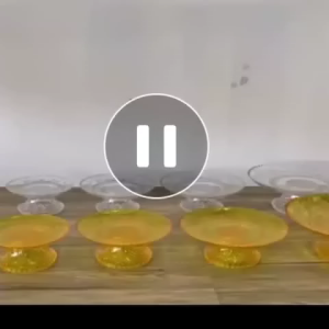 双龙行水晶碟，水果碟，供佛水果盘，佛品 Buddha Fruit Plate