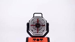 XIAOTREE Camping Fan 20000mAh Battery Powered Fan Rechargeable with LED Light Portable Outdoor Tent Fan with Hanging Hook