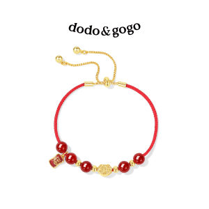 DODOGOGO Handwoven Red Rope Bracelet for Women Adjustable Length Cloud of Fortune Charm Fashionable Jewelry Accessory