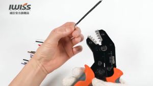 ชุดคีมย้ำหางปลา IWISS SN-58B +8Jaw +กระเป๋าเครื่องมือช่างพกพาผ้าแคนวาสของแท้