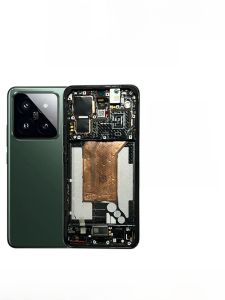 จอภาพแบบซิมการ์ดแบบติดขอบสำหรับ Xiaomi 14 pro จอภาพแบบสัมผัสแบบแท้พร้อมกรอบจอภาพภายในและจอภาพภายนอกแบบเปลี่ยน