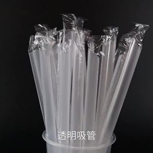 Disposable Straws for Drinks Plastic Hard Tip