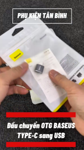 Đầu Chuyển OTG Type C Chính Hãng Baseus Dùng Được Cho Tất Cả Các Máy Dùng Cổng Type C