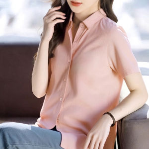 XIAOMENG | Loose Casual Navy Cotton Summer Shirt