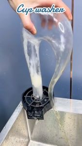 เครื่องล้างแก้วกาแฟอัตโนมัติ แบบมีรูสเปรย์ Automatic Cup Washer