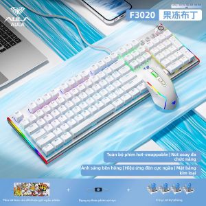 AULA | Bộ Bàn Phím Cơ và Chuột cho Gaming và Văn Phòng 108 Phím