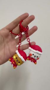Cute Bubu Dudu Keychains Christmas Tree Decorations Yier Panda Bear Pendants Home Decor Backpack Bag Ornaments Car Accessories