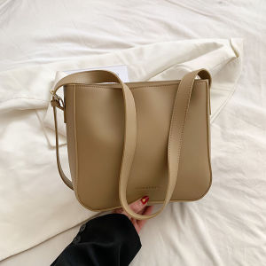 Fashionable Pure Color Bucket Bag Trendy 2024 Summer Style Single Shoulder Crossbody for Casual Scenarios