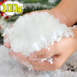 ของตกแต่งต้นไม้คริสต์มาสขนฟูผงหิมะปลอม100กรัมแบบ DIY บ้านของตกแต่งงานเลี้ยงปีใหม่ฤดูหนาว