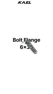 Baut Flange 6 x 35 - Baud Bolt Topi M6x35 6x35 K8 Kunci 8